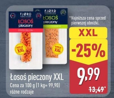 Łosoś pieczony XXL promocja w Aldi