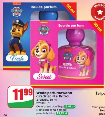 Woda perfumowana dla dzieci Psi Patrol promocja w Dino