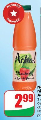 Napój niegazowany Acha! truskawka-wasabi promocja w Dino