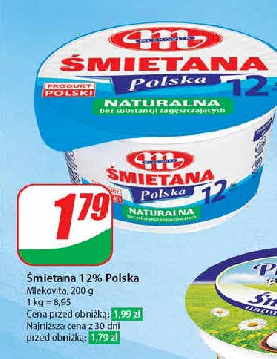 Śmietana polska 12 % Mlekovita promocja