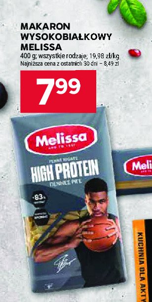 Makaron rurka wysokobiałkowy Melissa primo gusto promocja w Stokrotka