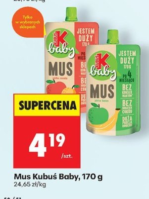 Mus Baby, 170 g promocja w Biedronka