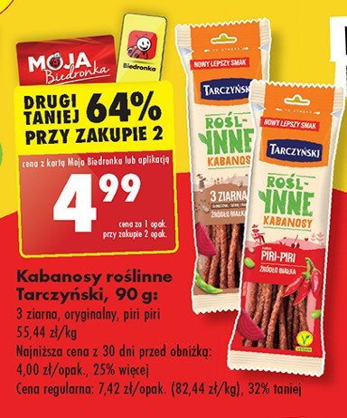 Kabanosy piri-piri Tarczyński roślinne promocja