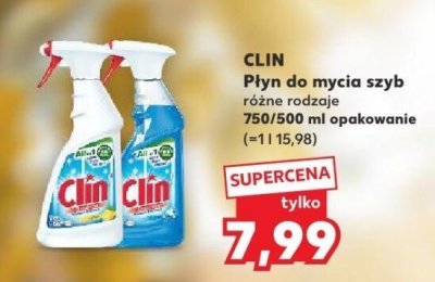 Płyn do mycia szyb Clin różne rodzaje 750/500 ml promocja w Kaufland