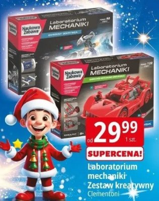 Laboratorium Mechaniki Jeep Reczor Dwuoś/Samochód wyścigowy/Łazik marsjański/Betoniarka Clementoni promocja w Leclerc