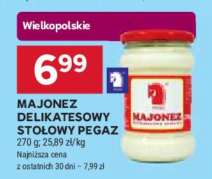 Majonez Pegaz delikatesowy promocja w Stokrotka