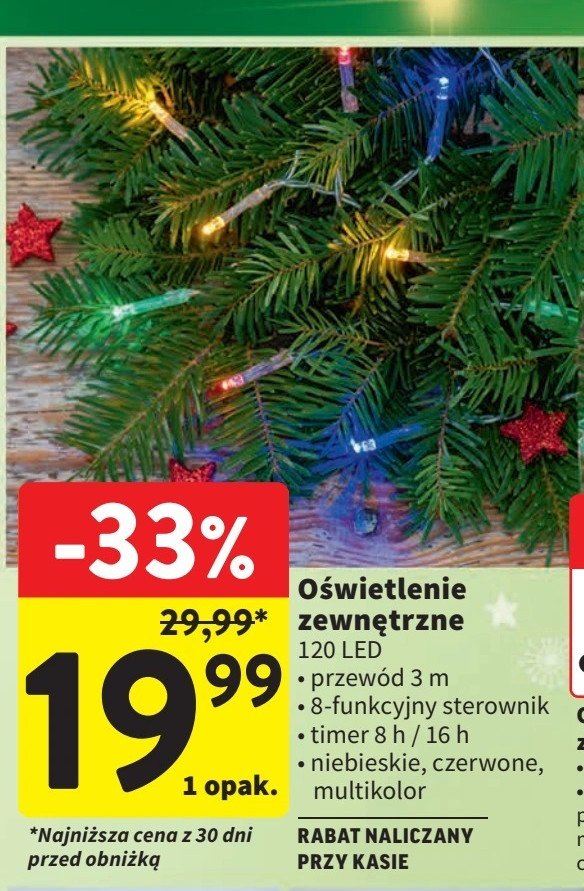 Lampki 120 led czerwone promocja