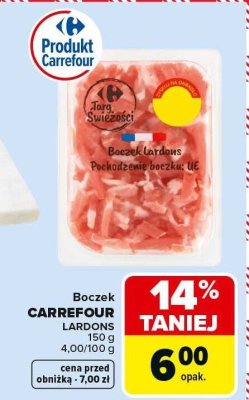 Boczek Carrefour Lardons promocja w Carrefour Market