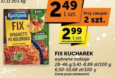 Fix Kucharek, wybrane rodzaje promocja w Euro Sklep