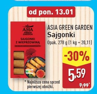 Sajgonki z wieprzowiną Asia green garden promocja w Aldi