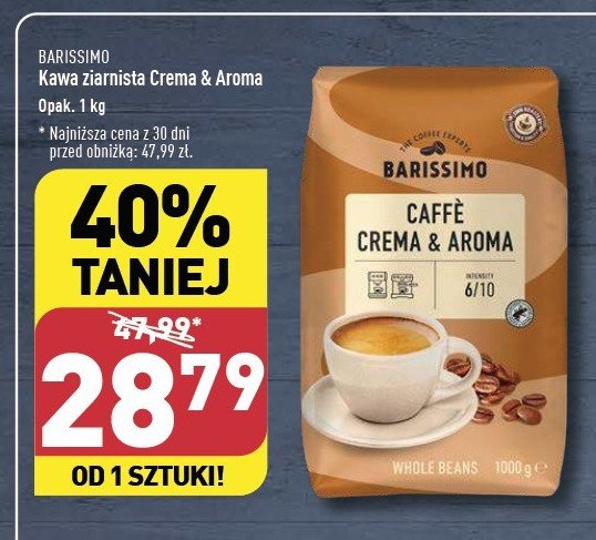 Kawa Barissimo caffe crema&aroma promocja