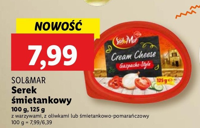 Serek śmietankowy z oliwkami Sol&mar promocja