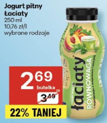 Jogurt pitny Łaciate wybrane rodzaje promocja w Delikatesy Centrum