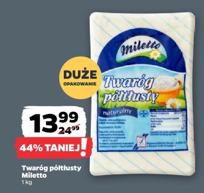 Twaróg półtłusty promocja w Netto