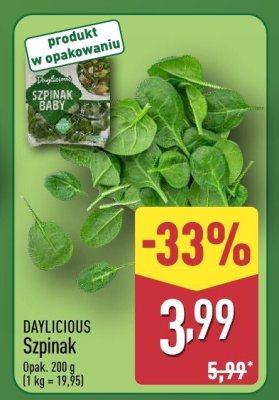 Szpinak  promocja w Aldi