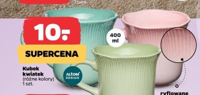 Kubek kwiatek (różne kolory) 400 ml, 1 szt. promocja w Netto