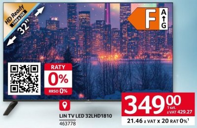 Telewizor Lin TV LED 32LHD1810 promocja w Selgros
