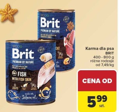 Karma dla psa BRIT 400 g promocja w Carrefour