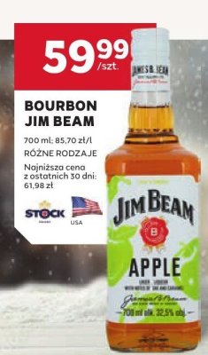 Bourbon Jim Beam Apple promocja w Stokrotka