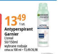Dezodorant Garnier mineral action control+ promocja