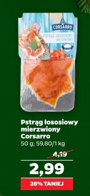 Pstrąg łososiowy mierzwiony Corsarro promocja