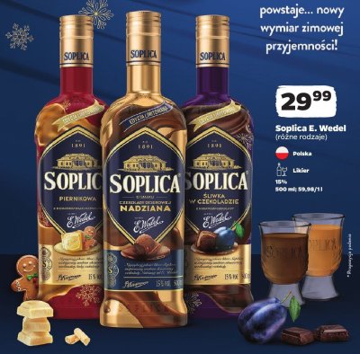 Likier Soplica E. Wedel o smaku czekolady deserowej nadziana promocja w Netto