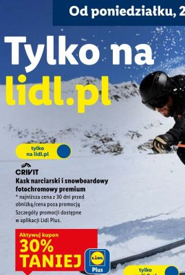 Kask narciarski i snowboardowy fotochromowy premium promocja w Lidl