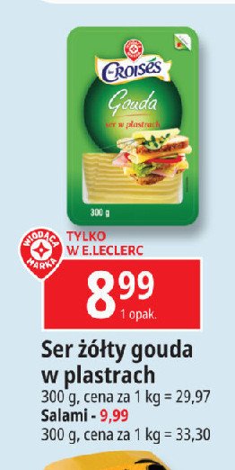 Ser salami Wiodąca marka croises promocja w Leclerc