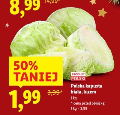 Kapusta biała, luzem promocja w Lidl