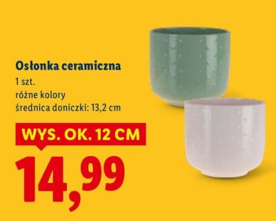 Osłonka ceramiczna różne kolory Lidl promocja w Lidl