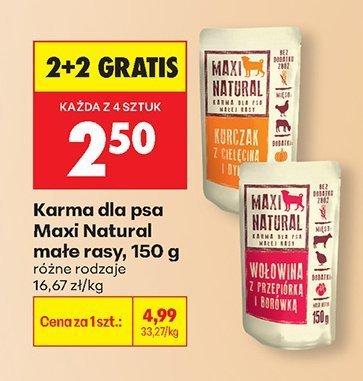 Karma dla psa małe rasy, różne rodzaje 2+2 GRATIS promocja w Biedronka