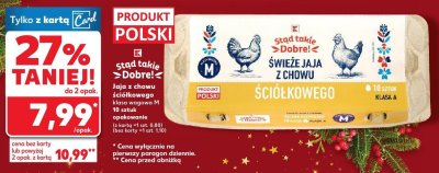 Jaja świeże z chowu ściółkowego Stąd Takie Dobre klasa wagowa M promocja w Kaufland