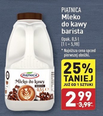 Mleko do kawy Piątnica promocja