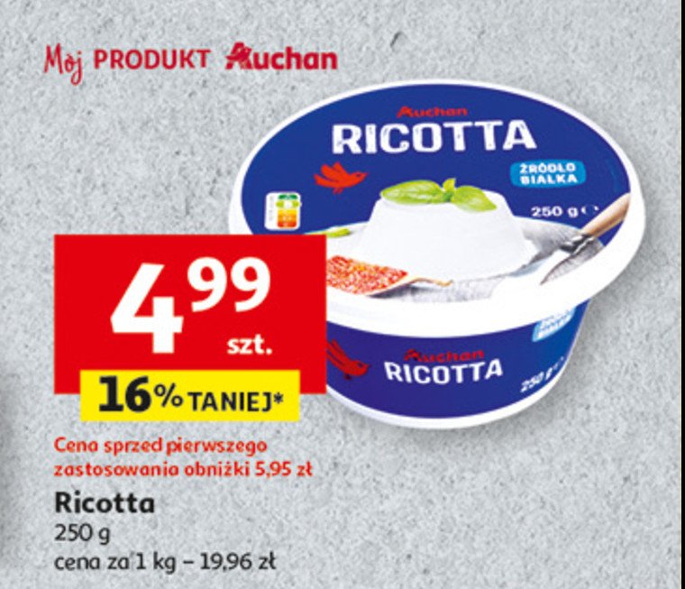 Ser ricotta Auchan promocja