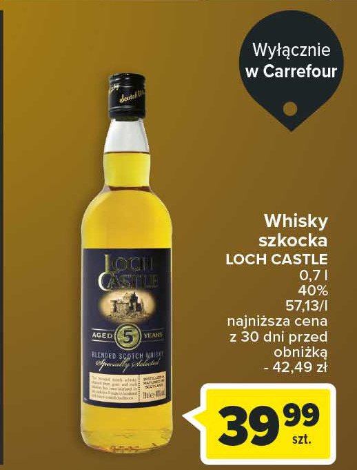 Whisky Loch castle promocja