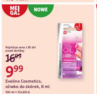 Multiodżywcza oliwka do skórek i paznokci Eveline nail therapy professional promocja w Rossmann