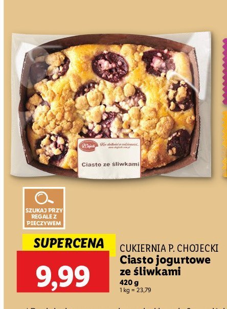 Ciasto jogurtowe ze śliwkami Chojecki promocja w Lidl