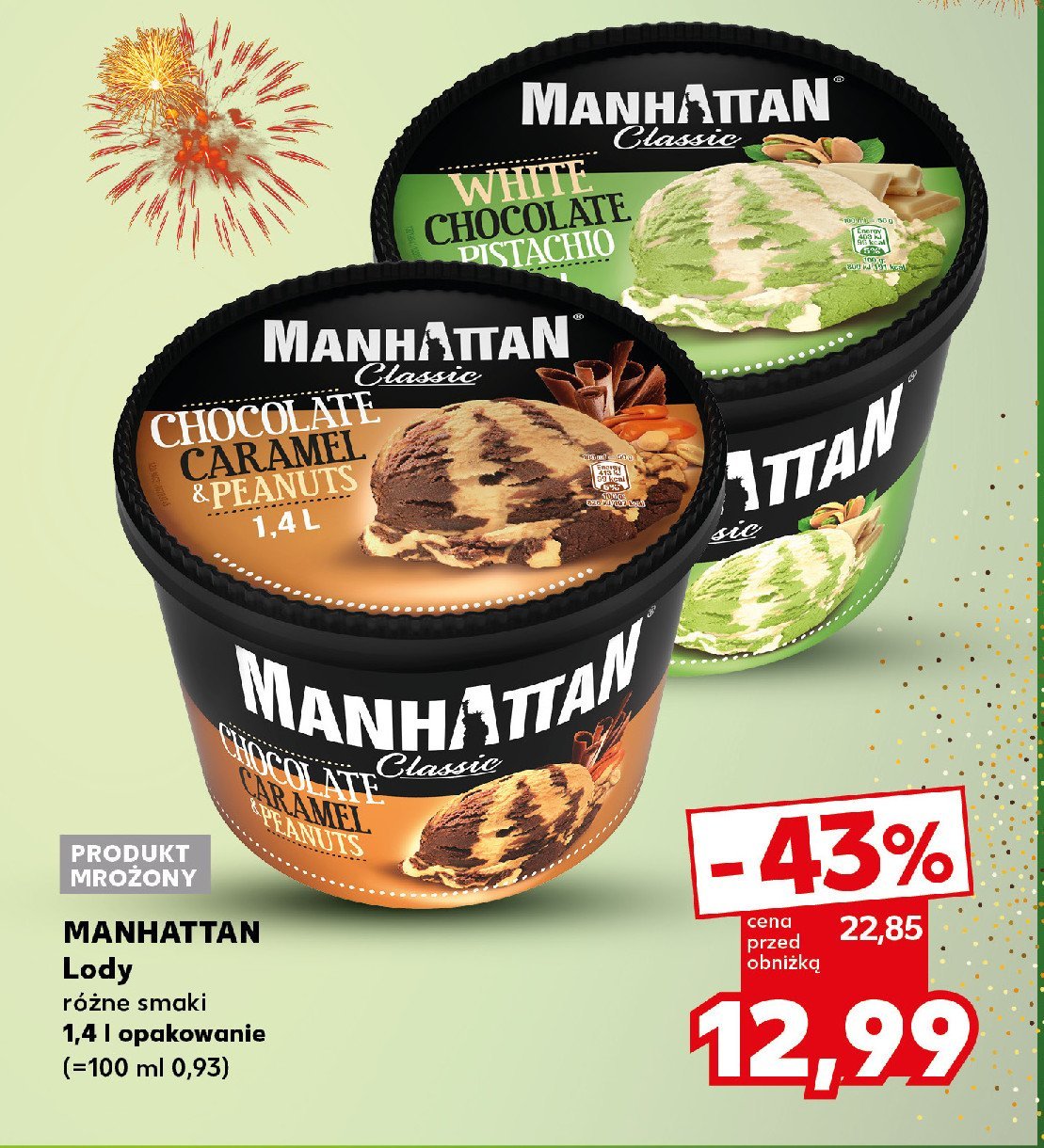 Lody biała czekolada z pistacjami Nestle manhattan Manhattan (nestle) promocja