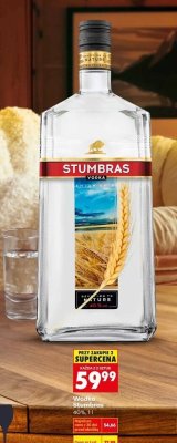 Wódka Stumbras 40%, 1l promocja w Biedronka