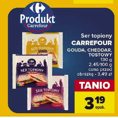 Ser topiony cheddar Carrefour classic promocja