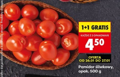 Pomidor śliwkowy, opak. 500 g promocja w Biedronka