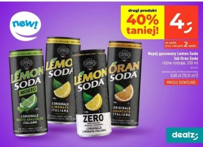 Napój gazowany Lemon Soda Mojito 330ml promocja w Dealz
