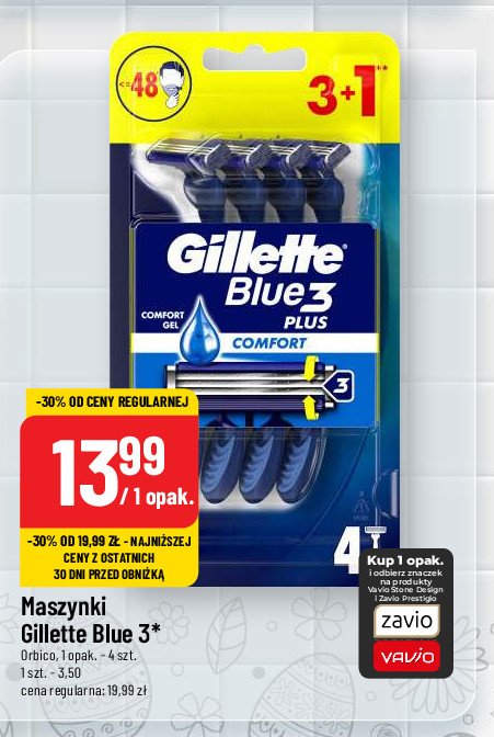 Maszynka do golenia GILLETTE BLUE 3 PLUS promocja
