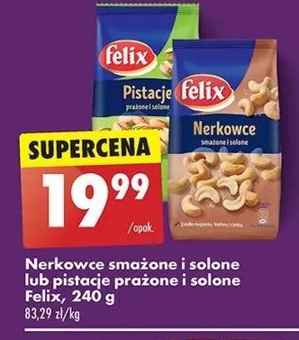 Orzechy nerkowca smażone i solone Felix promocja