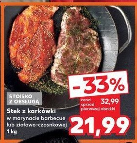 Stek z karkówki w marynacie ziołowo- czosnkowej promocja