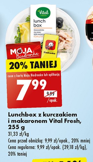 Lunchbox z kurczakiem i makaronem Vital fresh promocja