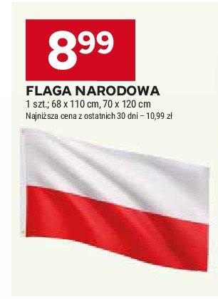 Flaga narodowa 68 x 110 cm promocja