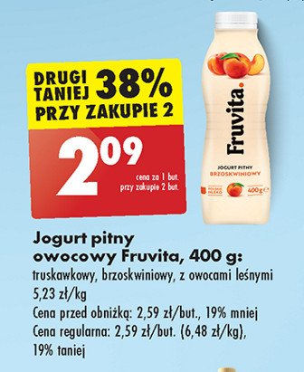 Jogurt brzoskwinowy Fruvita promocja