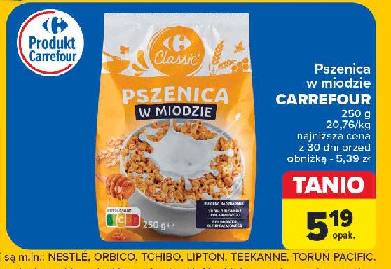 Pszenica w miodzie Carrefour classic promocja