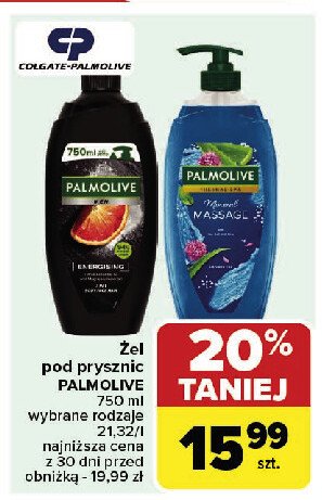 Żel pod prysznic massage Palmolive natural wellness promocja w Carrefour Market